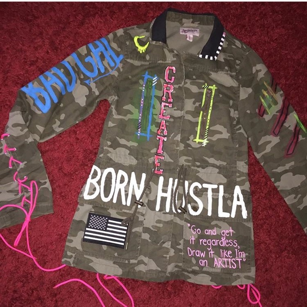 Custom handpainted army jacket 😍